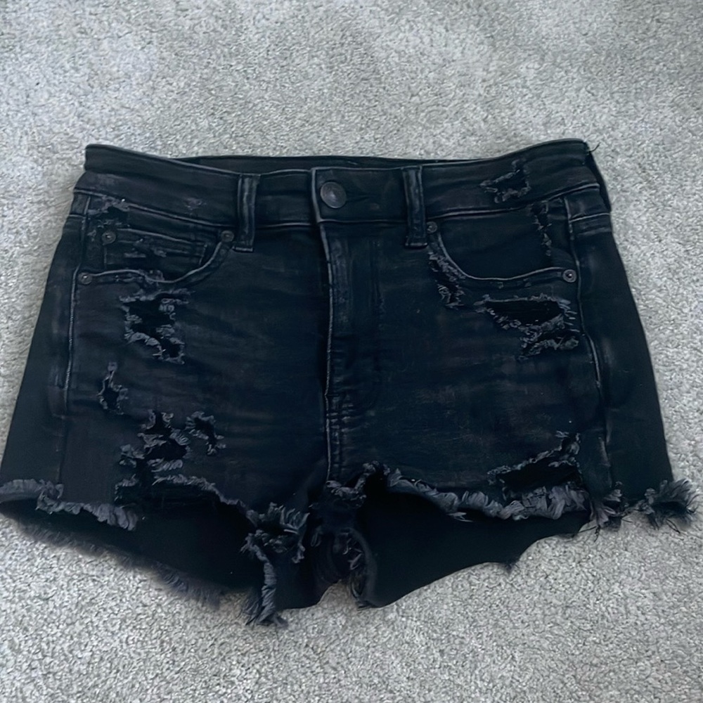 Black American Eagle Jean Shorts